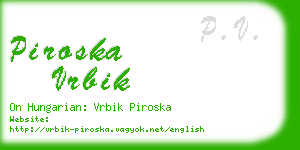 piroska vrbik business card